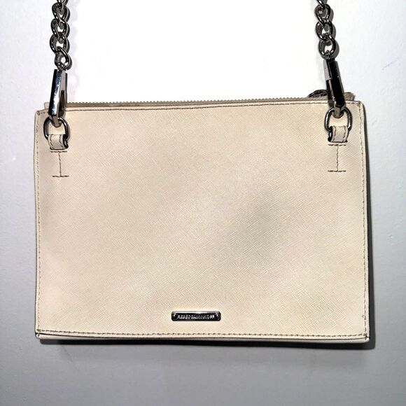 Rebecca Minkoff Leo Envelope Leather Clutch Crossbody - Ivory - Picture 3 of 8